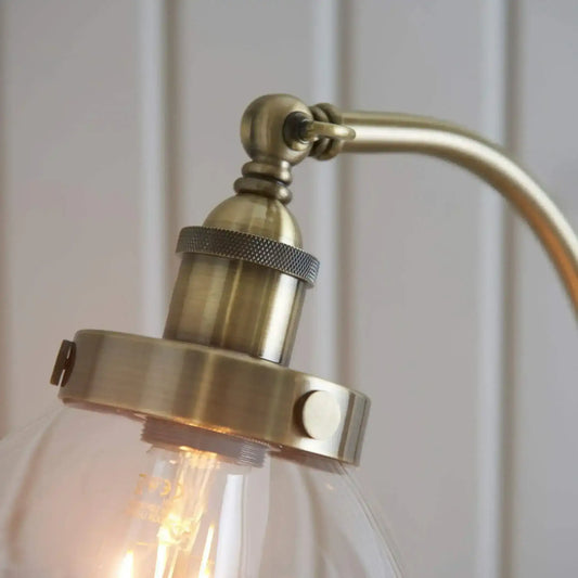 Domed Glass Burnished Brass Floor Lamp - The Farthing