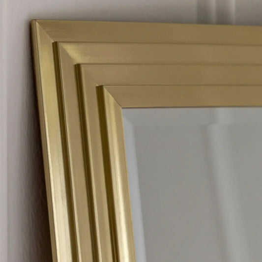 Elegant Gold Rectangular Wall Mirror - The Farthing