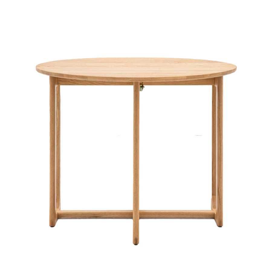 Folding Round Nordic Oak Dining Table - The Farthing
