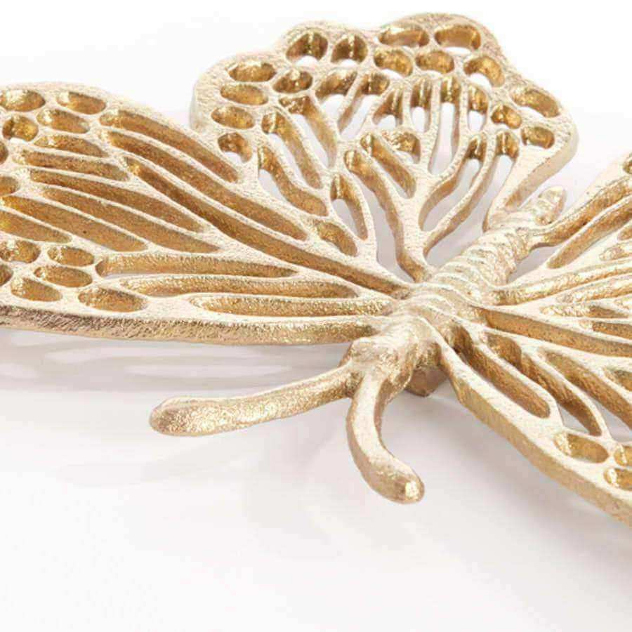 Gold Metal Butterfly Wall Ornament - The Farthing