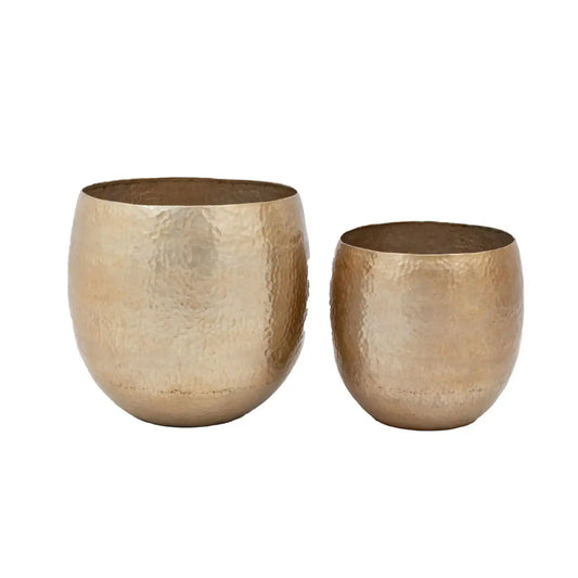 Gold Metal Planter Set of 2 - The Farthing