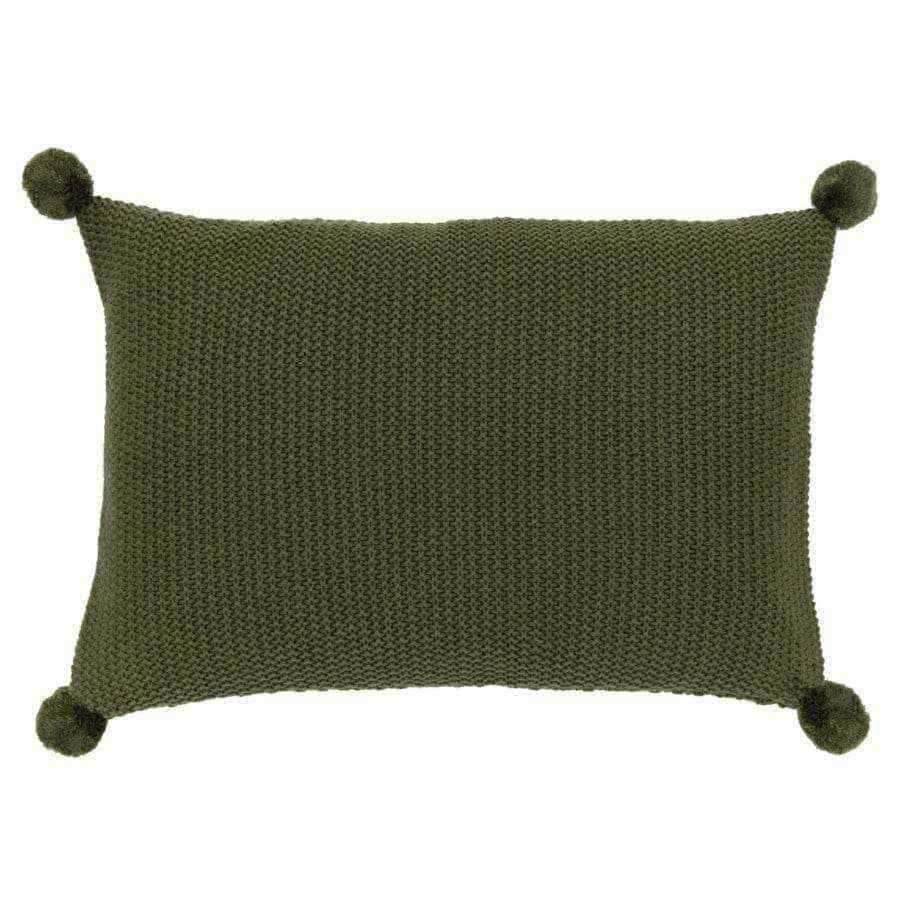 Green Pom Pom Cushion Cover - The Farthing