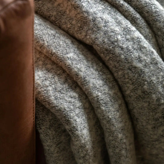 Grey Melange Throw - The Farthing