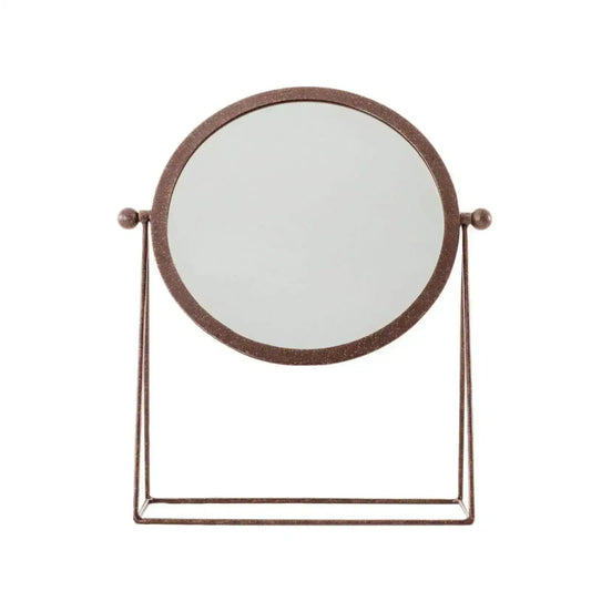 Industrial Antiqued Copper Table Mirror - The Farthing