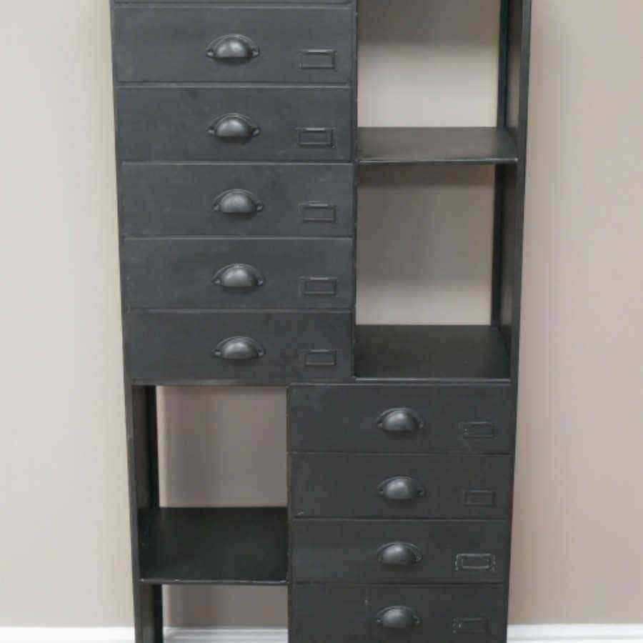 Industrial Metal Drawer & Shelf Cabinet - The Farthing