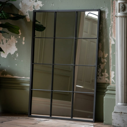 Industrial Rectangular Window Wall Mirror - The Farthing