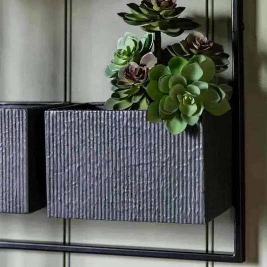 Industrial Style Metal Box Wall Planter - The Farthing