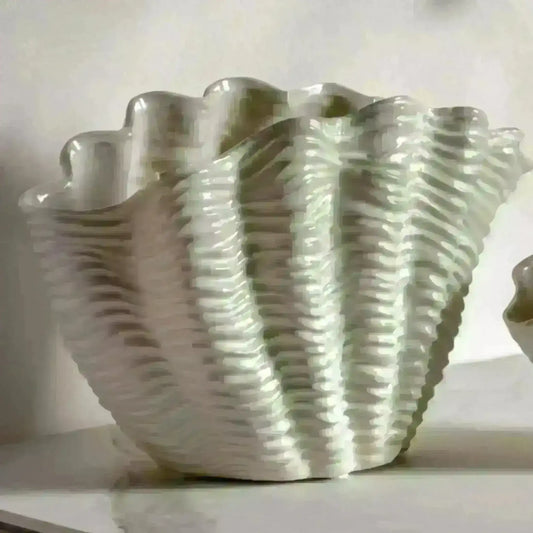 Large Faux Clam Vase - The Farthing