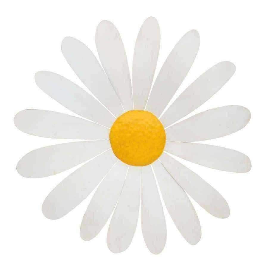 Large White Daisy Garden Wall Art - The Farthing
