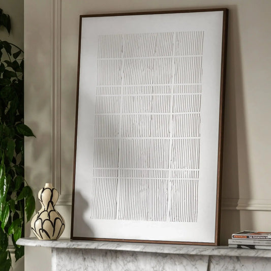 Lines Textured Surface Framed Wall Art - The Farthing