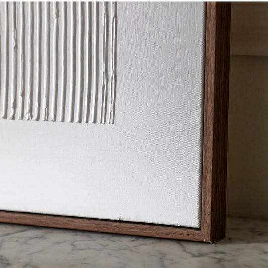 Lines Textured Surface Framed Wall Art - The Farthing