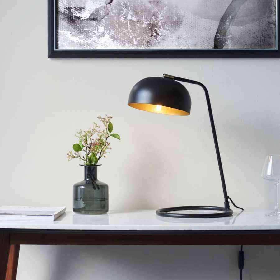 Matt Black Spun Shade Desk Lamp - The Farthing