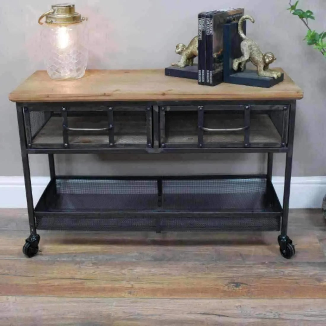 Mesh Drawer Industrial Inspired Cabinet - The Farthing