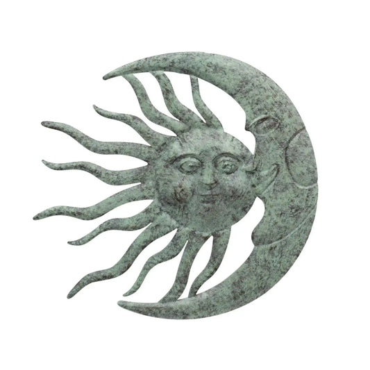 Metal Sun & Moon Face Wall Plaque 2