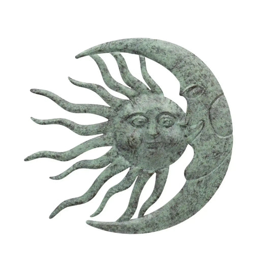 Metal Sun & Moon Face Wall Plaque 2