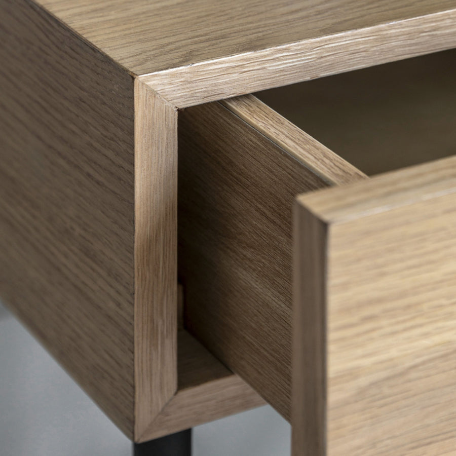 Modern Oak 1 Drawer Bedside Table - The Farthing