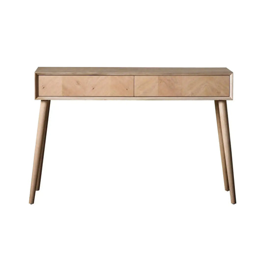 Oak Console Table with Chevron Front - The Farthing