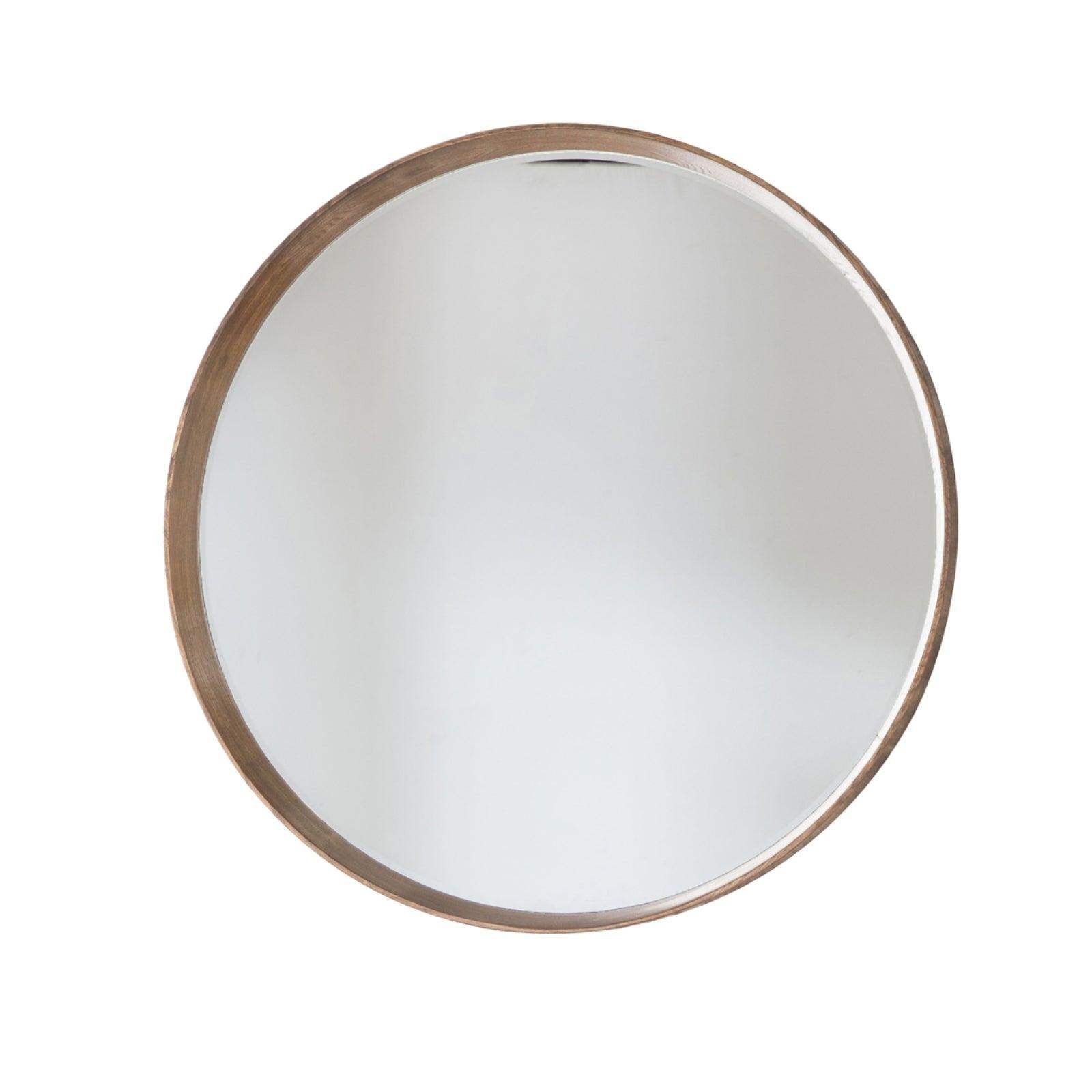 Oak Framed Round Mirror - The Farthing