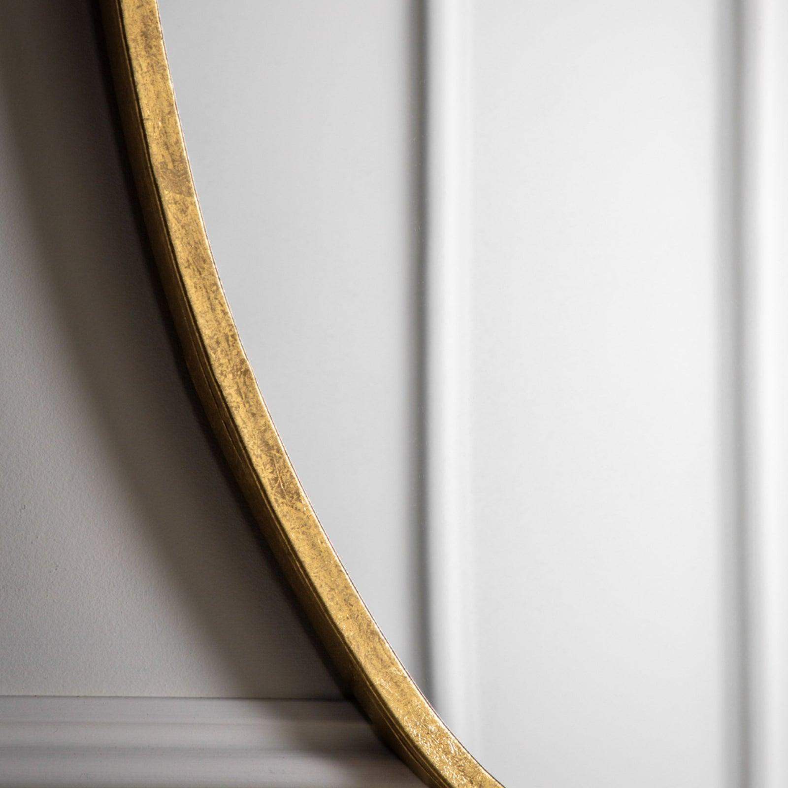 Organic Shaped Antique Gold Round Mirror - choice of two - The Farthing
