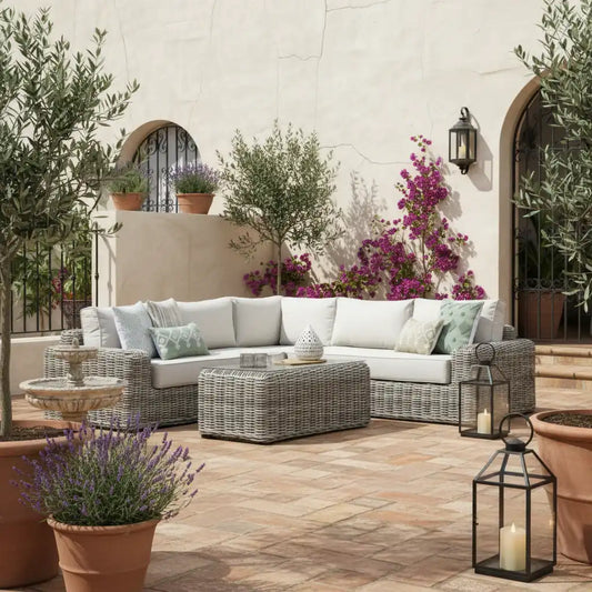 Large Outdoor Corner lounge Sofa Set