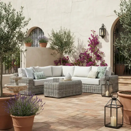 Large Outdoor Corner lounge Sofa Set