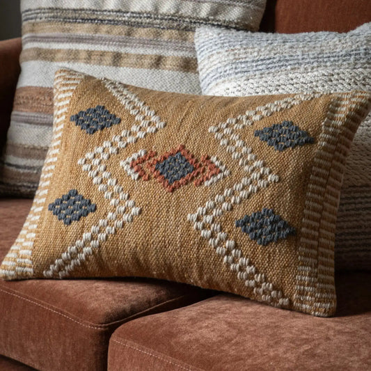 Rectangle Artisanal Hand Crafted Cushion - The Farthing