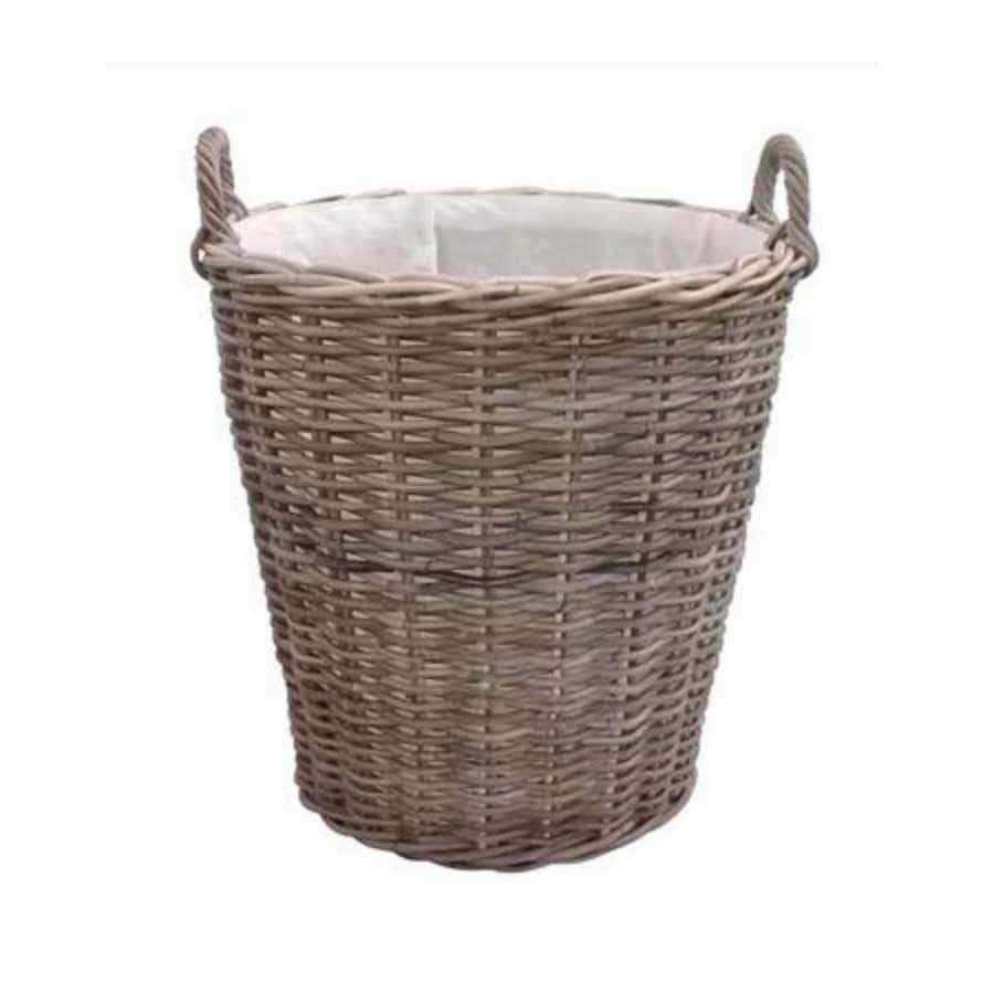 Round Tapered Basket with Handles & Liner - The Farthing