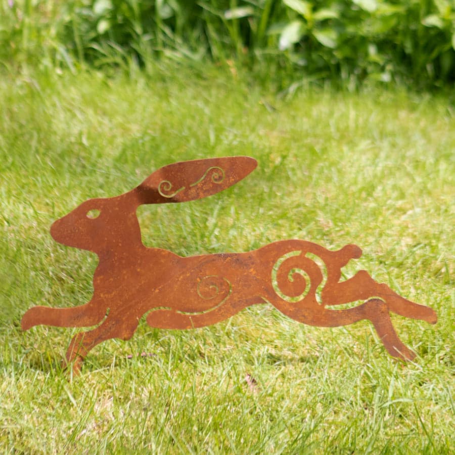 Rustic Hare Decorative Garden Stake - The Farthing