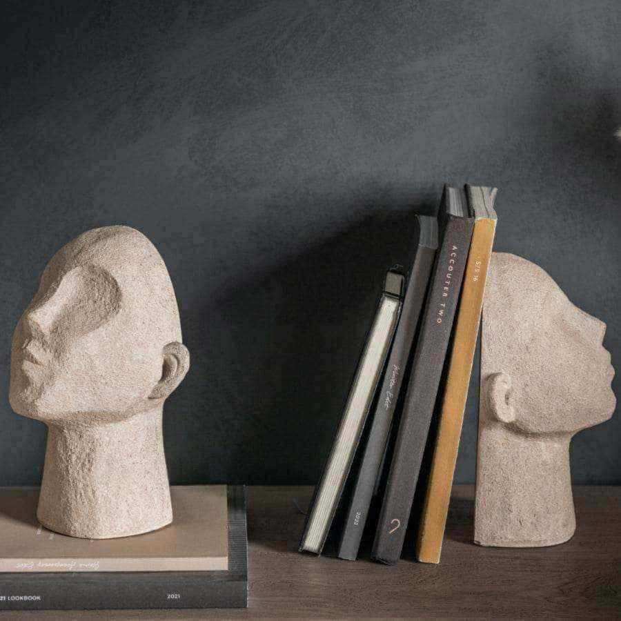Rustic Heads Bookends - The Farthing