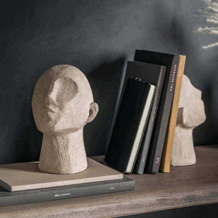 Rustic Heads Bookends - The Farthing