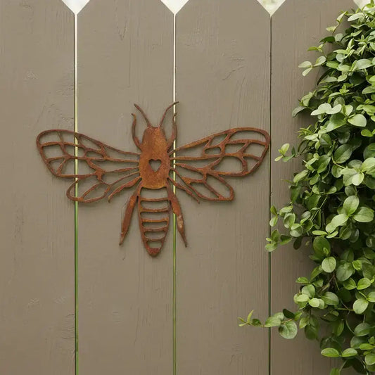 garden fence bee wall art