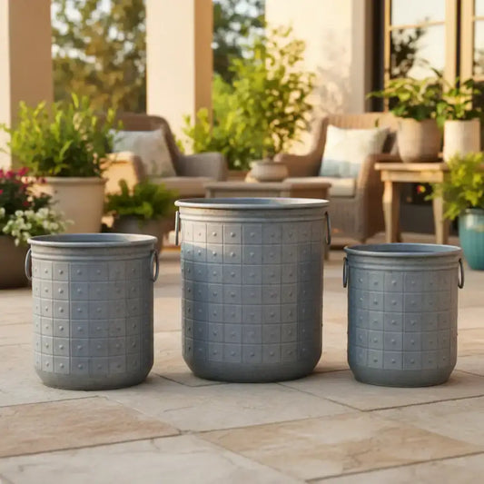 set-of-3-distressed-round-metal-planters-the-farthing-1