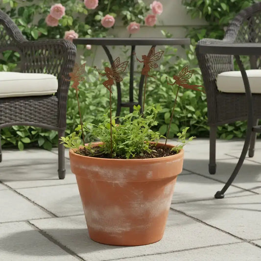 Set of Four Decorative Garden Fairies on Stakes