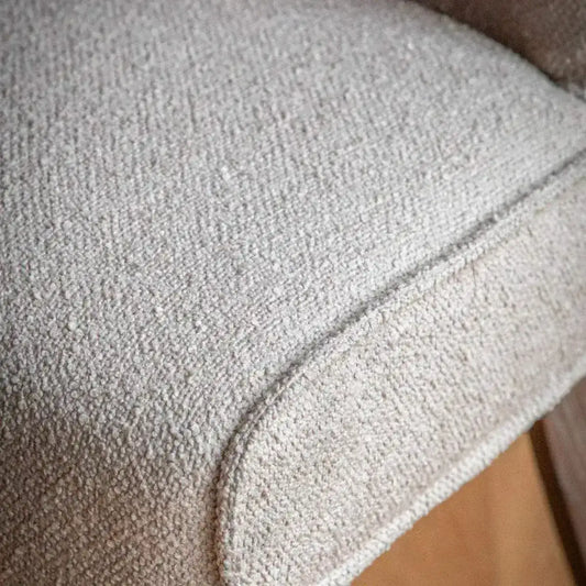 Set of Two Neutral Taupe Linen Dining Chairs - The Farthing