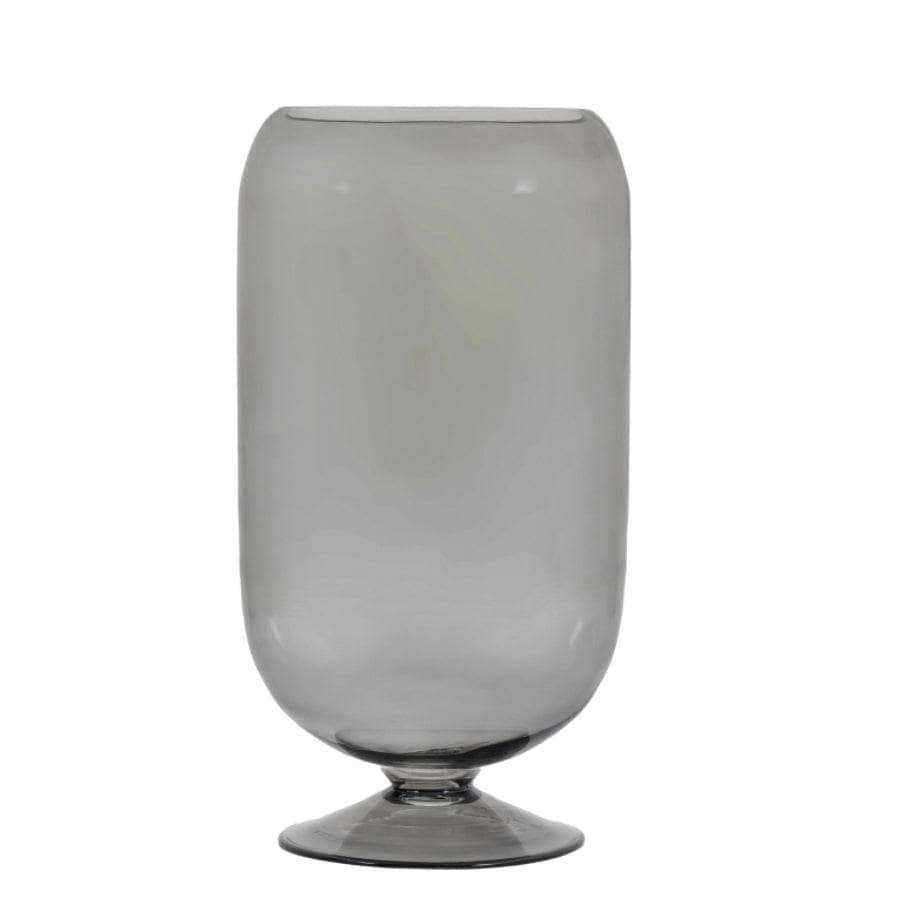 Smokey Grey Glass Classic Vase - two sizes available - The Farthing
