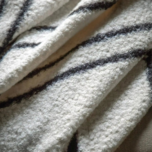 Softly Textured Monochrome Throw - The Farthing