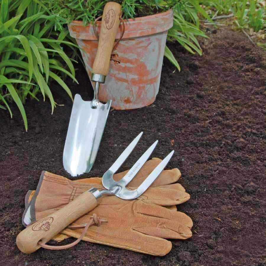 Stainless Steel Garden Tool And Gloves Gift Set