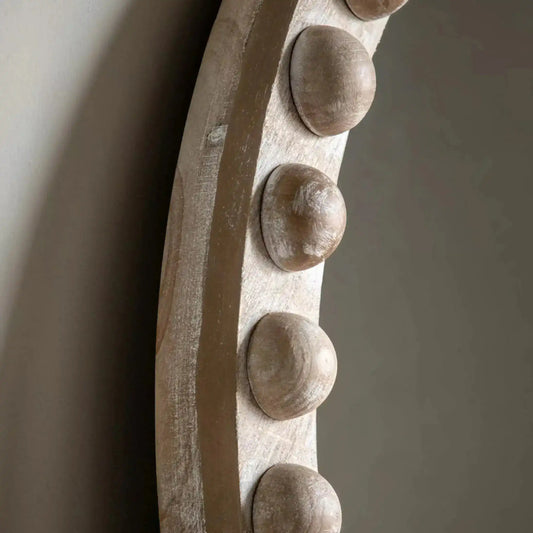 Tall Arched Rustic Weathered Leaner Mirror - The Farthing