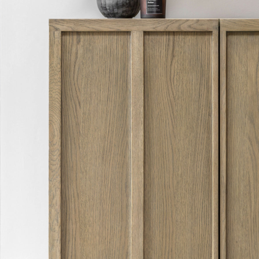 Weathered Oak Panel Cocktail Drinks Cabinet - The Farthing