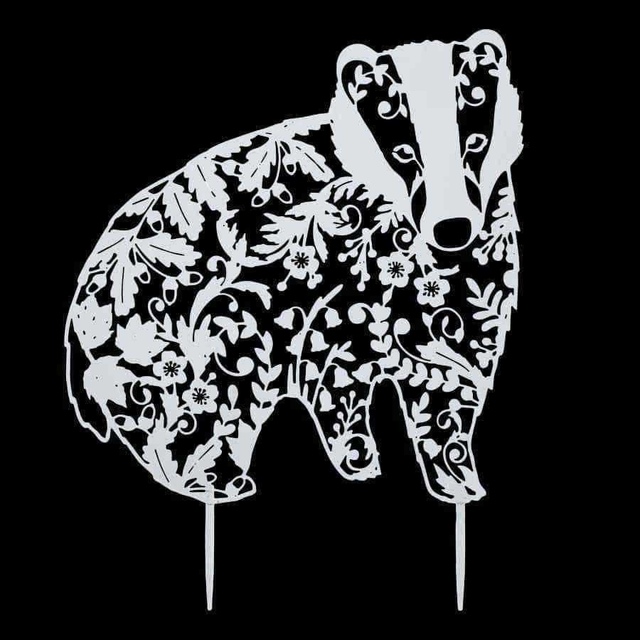 White Badger Garden Silhouette - The Farthing