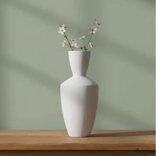 White Urn Shaped Vase