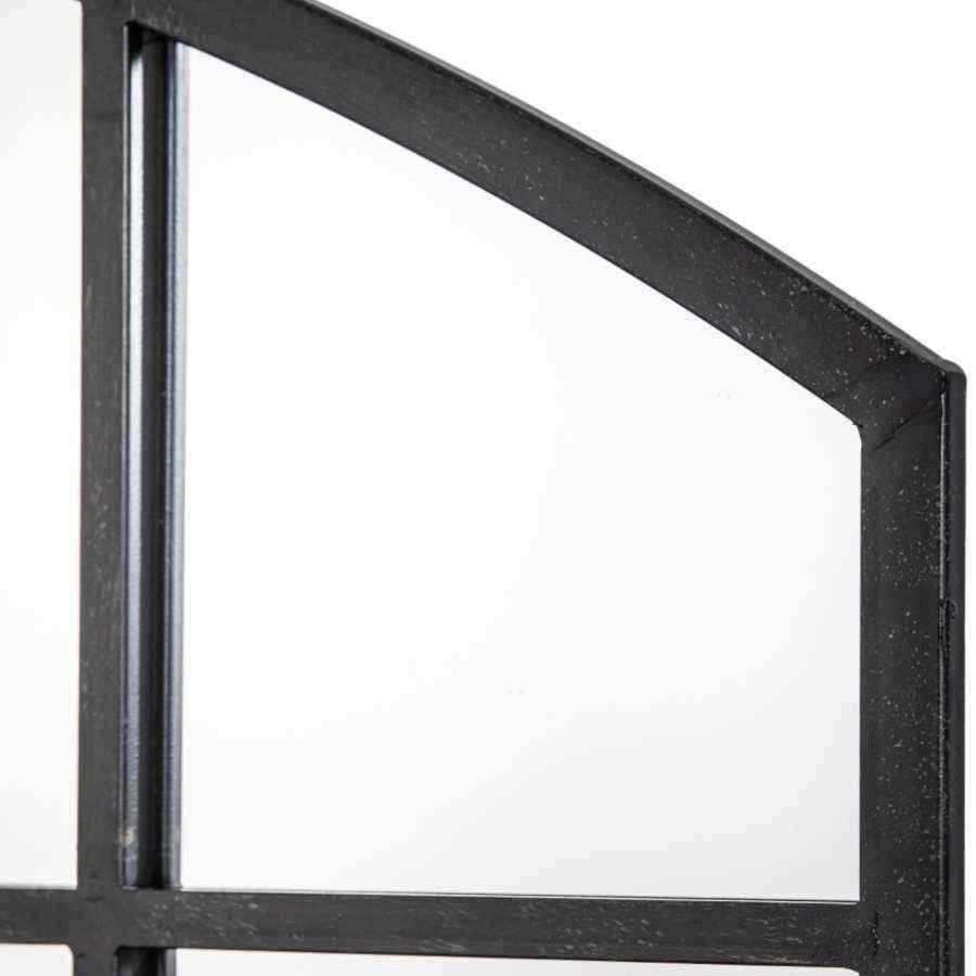 Wide Industrial Arched Top Window Wall Mirror - The Farthing