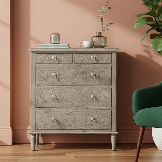 Geometric Parquet Chest Of Drawers