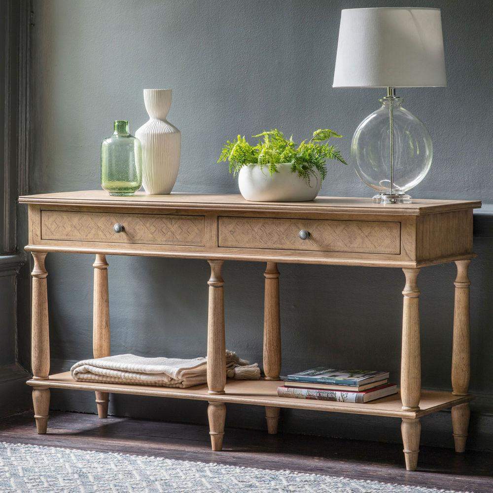 Wooden Parquet Styled Console Table — free download