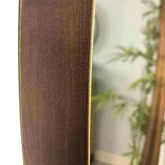 Aged Bronze Round Metal Mirror - The Farthing