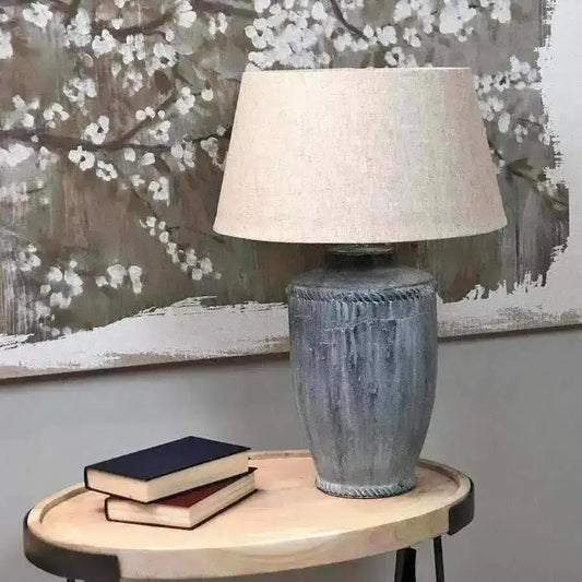 Antiqued Windsor Table Lamp & Shade - The Farthing