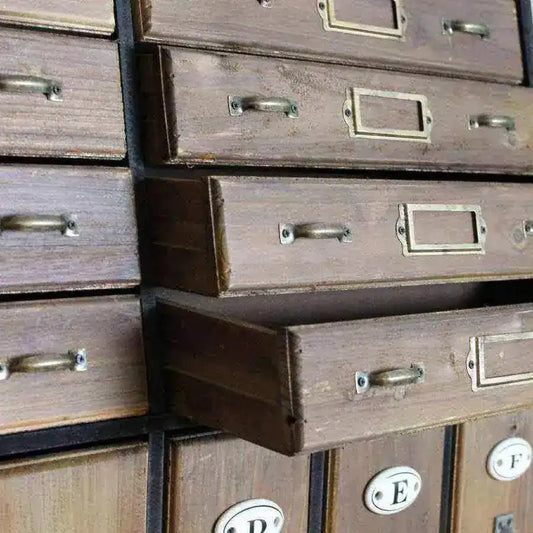 Apothecary Wooden Wall Storage Cabinet - The Farthing