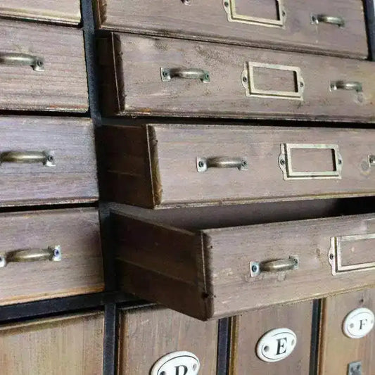 Apothecary Wooden Wall Storage Cabinet - The Farthing