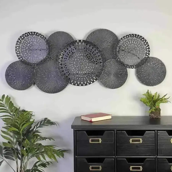 Black Metal Circles Wall Art