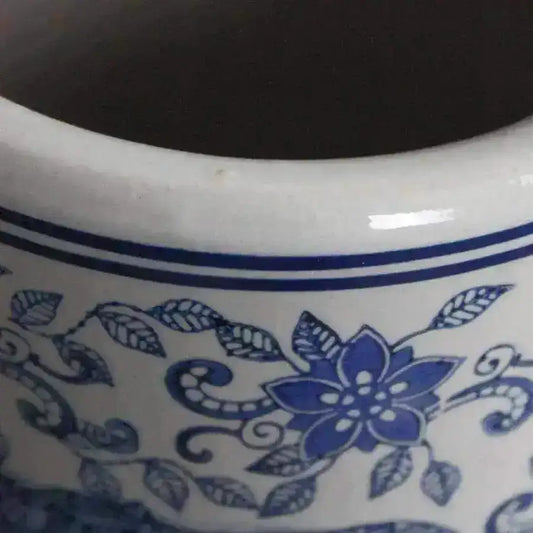 Blue and White Ceramic Umbrella Stand - The Farthing